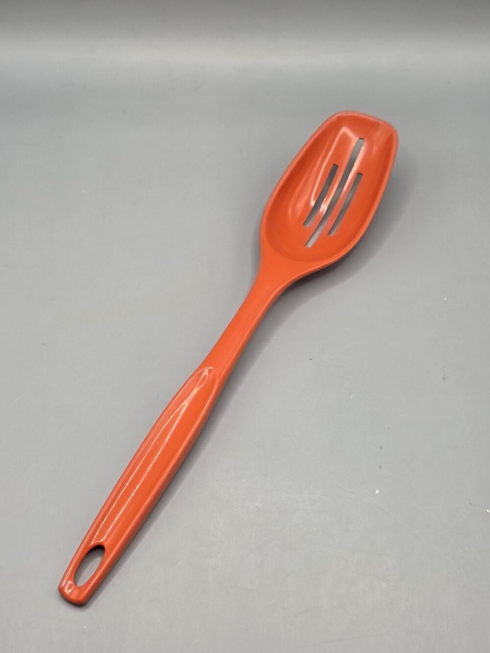 Vtg Foley Slotted Spoon Nylon Plastic 11" Utensil Serving Cooking MCM Orange